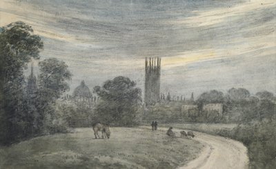 The entrance to Oxford from London, from recollection, 16 July 1790 by John Baptist Malchair